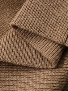 Vivie Lora 2pcs Women Solid Color Tight Fitting Sweater Set, Autumn/Winter - Khaki - View 7