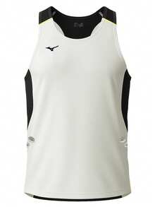 Mizuno Men's Sports T-Shirts - Blanco y Negro - Ver 1