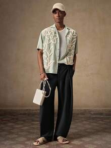 AKNOTIC 男士休闲宽松弹力腰直筒卡其裤，适合夏季、秋季、度假、日常穿着、派对、情侣装，男士礼物