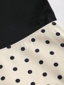 SHEIN Unity Women's Polka Dot Dress With Halter Neck, Flared Skirt, Spring/Summer - Multicolor - View 3