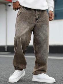 GALLERY FADE Quần Jeans Denim Ống Ôm Cổ Điển Thường Ngày Cho Nam - Nhiều màu - Xem 3