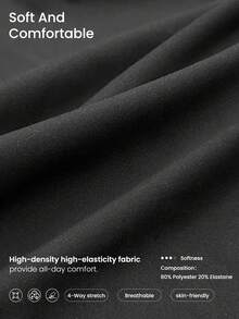 Exploreva 撞色滚边高腰无缝户外紧身裤 - 黑色 - 查看 4