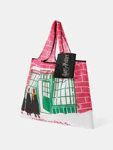 HARRY POTTER X SHEIN 女士时尚卡通图案防水大容量手提包 - 粉色 - 查看 5