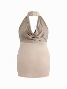 Modmama Blusa de maternidade lisa, elegante e ajustada com franzidos. - Damasco - Ver 5