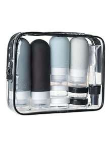 Travel Essentials 17pcs/Set, Silicone Travel Bottles For Toiletries, Leakproof Empty Refillable Liquid Container Travel Essentials For Cosmetics Shampoo Soap Conditioner Lotion Liquid, Travel Accessories With Portable Storage Bag Split - Multicolor - View 7