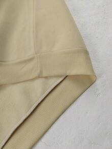 Manfinity Roghcode Men's Autumn/Winter Letter & Pentagram Embroidery Pocket Long Sleeve Casual Hoodie - Camel - View 5