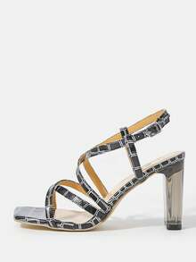 Women's High-heeled Sandals - Multicolor - View 3
