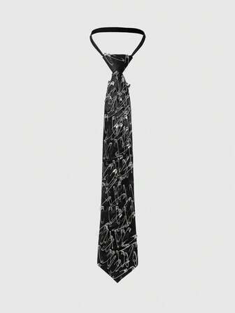 Goth 1 pezzo Spilla in metallo stile punk di strada, design decorativo, lunghezza regolabile, spilla in metallo minimalista alla moda, unisex, adatta per cravatte, uso quotidiano, festival musicali, università, appuntamenti e altro ancora