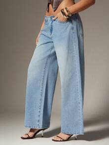 Denimoi Quần Jeans Denim Ống Thẳng Cạp Thấp Quần Jeans Sexy Quần Jeans Sexy Quần Jeans Cạp Thấp Thời Trang - Rửa nhẹ - Xem 4