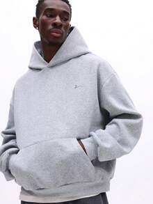 SUMWON Conjunto de sudadera con capucha y pantalones de chándal oversize, sudadera con capucha con cordón, ajuste relajado, conjunto de chándal informal, ropa cómoda de otoño e invierno - Gris - Ver 3