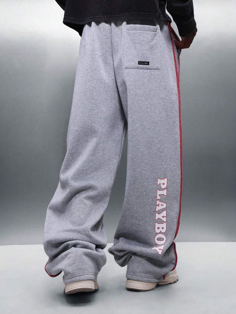 PLAYBOY X SUMWON Sweatpants With Logo And Side Stripes