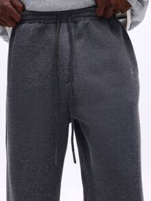 SUMWON Conjunto de sudadera con capucha y pantalones de chándal oversize, sudadera con capucha con cordón, ajuste relajado, conjunto de chándal informal, ropa cómoda de otoño e invierno - Gris - Ver 7