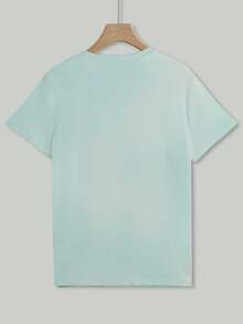 EMERY ROSE Valentine's Day Cartoon Print Women's Round Neck Short Sleeve T-Shirt - Multicolor - View 2