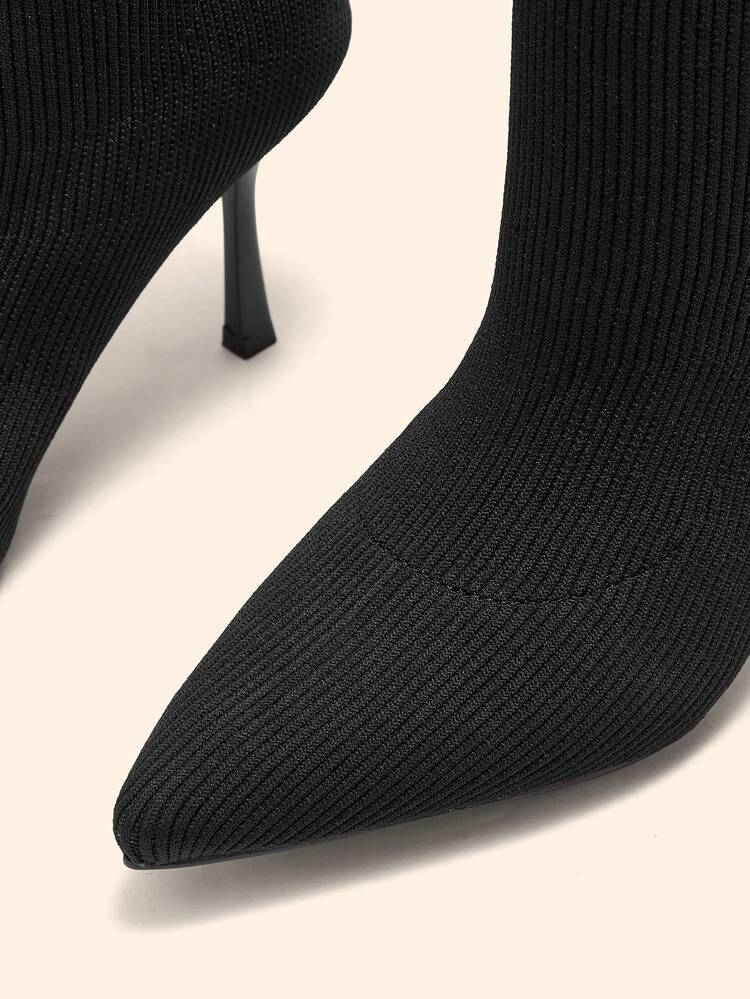 CUCCOO BASICS Women's Fashion Pointed Toe Stiletto High Heel Elastic Ankle Boots, Suitable For Dates, Gatherings, Holidays, Parties, Weddings And Various Occasions