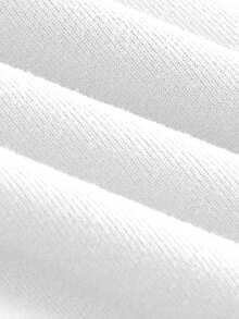 SHEIN EZwear Bộ 3 áo thun dài tay cơ bản cổ chữ V sâu ôm vừa vặn thường ngày dành cho nữ, thích hợp cho mùa thu/đông - trắng - Xem 9