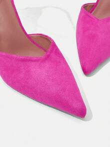 Sweet Style Pink Elastic Comfortable High Heel Boots For Spring And Summer - Pink - View 3