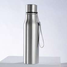 750ml/1000ml Botellas de Agua de Acero Inoxidable - Resistentes, a Prueba de Fugas, Taza de Agua Común - Sin Aislamiento - Ideal para Entusiastas del Fitness - Para Gimnasio, Actividades al Aire Libre - Regalo Perfecto para Atletas y Amantes del Fitness - Plateado - Ver 6