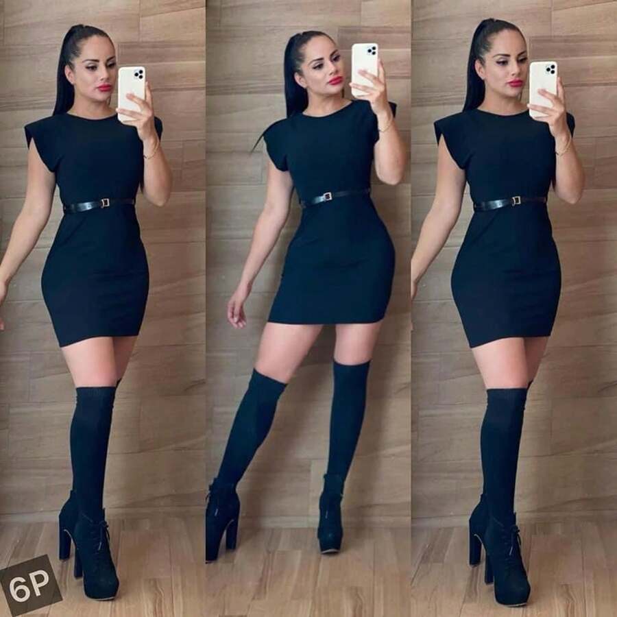 Women Short Dresses - negro - View 1