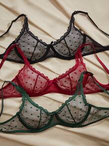 Charlaine Áo ngực nữ dây mảnh đơn giản, màu trơn, ôm gọn và nâng đỡ - Nhiều màu - Xem 5