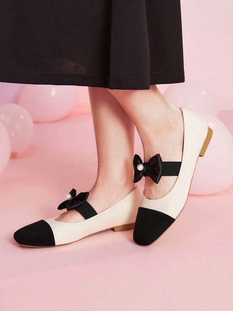 Women'S Bicolor Flat Shoes