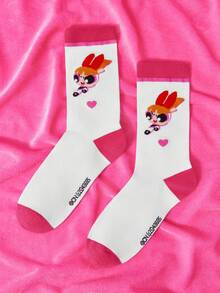 THE POWERPUFF GIRLS X SHEIN Women Crew Socks - Multicolor - View 2