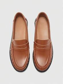 CUCCOO BIZCHIC Women's Casual Slip-On Flat Athletic Sneakers For Christmas - Brown - View 2