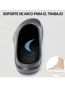 Zapatos Para Trabajo Chef Cocina Médico Antideslizante Zueco - Negro - Ver 4