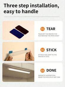 LED Light Strip With Motion Sensor, USB Rechargeable, Adjustable Brightness, Portable And Easy To Install Magnetic Cabinet Lights, Multiple Modes, Suitable For Corridors, Cabinets, Wardrobes And Home Decor - Multicolor - View 9