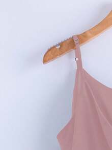 GlowEve Áo hai dây chữ A cổ chữ V xếp ly quấn quanh eo thắt nơ thời trang thường ngày dành cho nữ - Hồng - Xem 5