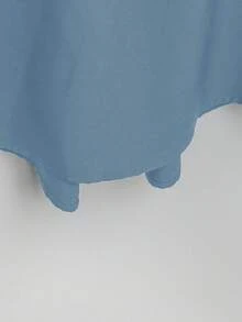 SHEIN Tall CURVE 大码女式法式休闲V领短袖夏季连衣裙