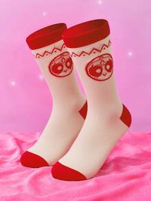 THE POWERPUFF GIRLS X SHEIN Women Crew Socks - Multicolor - View 1
