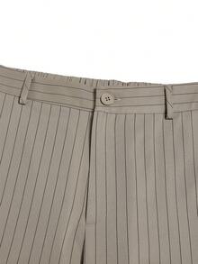 SHEIN LUNE 大码女士休闲/工作条纹西装裤 - 彩色 - 查看 3