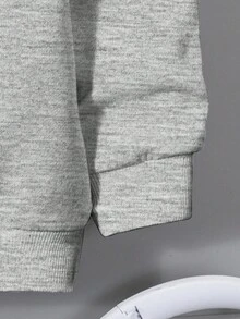 SHEIN CURVE+ Plus Size Casual Minimalist New York Brooklyn Graphic Sweatshirt, Loose Fit Long Sleeve Sweatshirt For Women In Fall/Winter - Grey - View 4