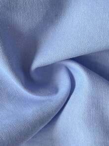 Joliand Joliand 2 pezzi Set di camicia a maniche lunghe con colletto azzurro chiaro e decorazione di cucciolo, e pantaloni blu navy, stile elegante scolastico casual urbano per ragazzi, adatto per uscite, raduni, ritorno a scuola, autunno/inverno - Multicolore - Visualizzare 5