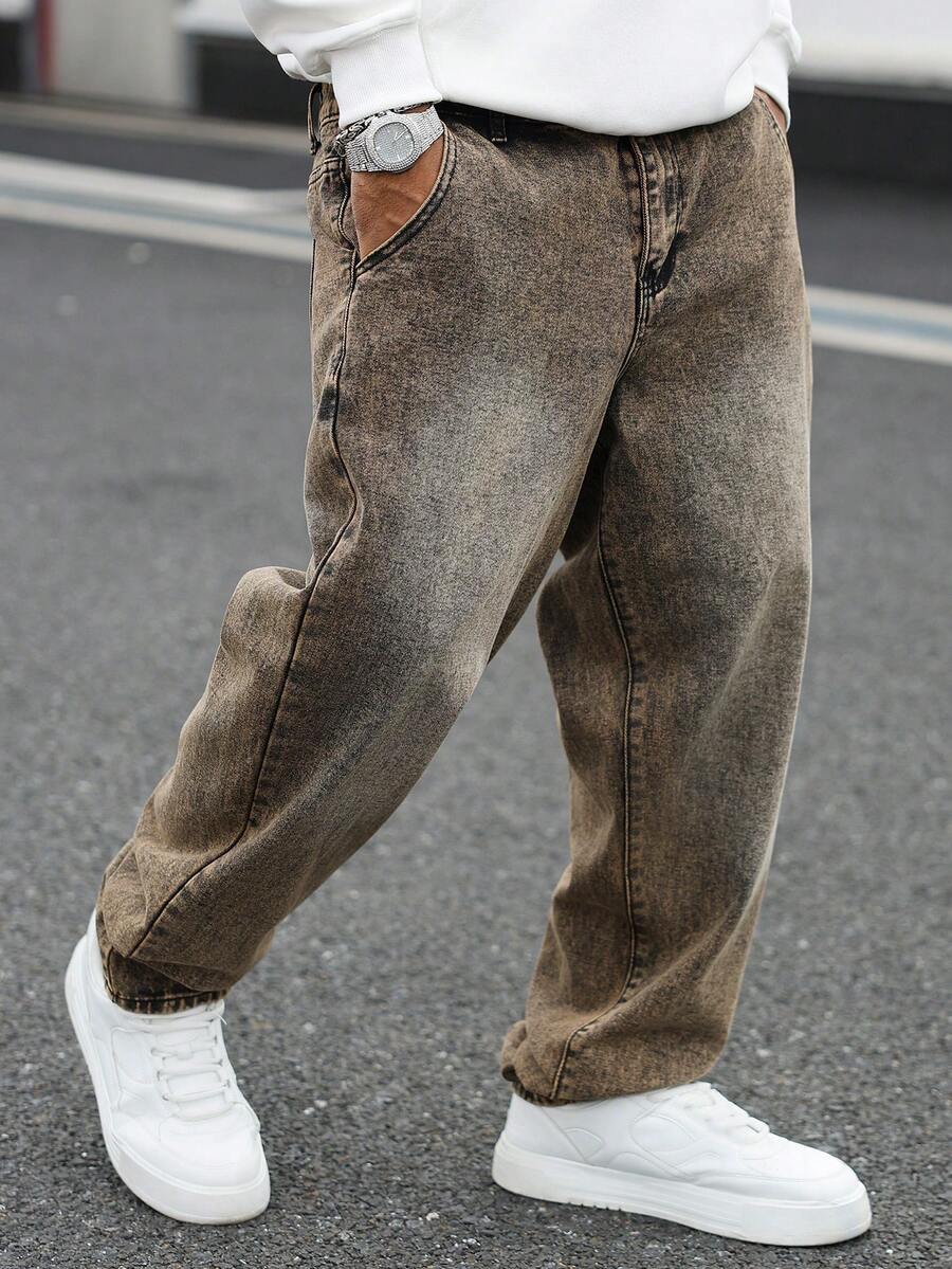 GALLERY FADE Quần Jeans Denim Ống Ôm Cổ Điển Thường Ngày Cho Nam - Nhiều màu - Xem 1