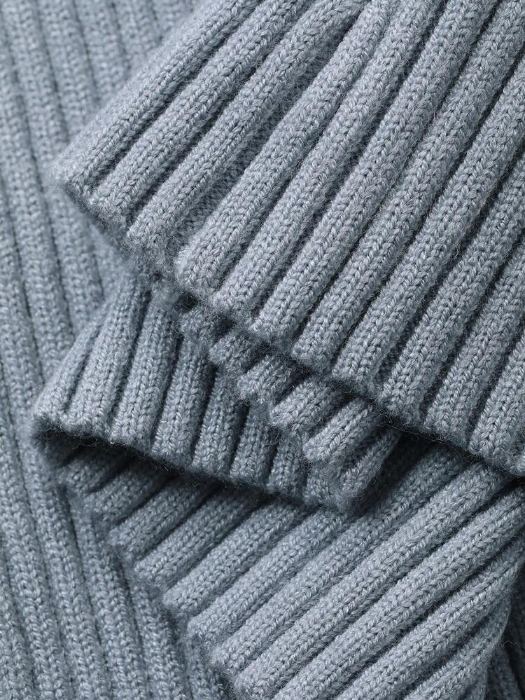 Women's Solid Color Tight-Fitting Ribbed Zip-Up Sweater, Autumn/Winter Y2k