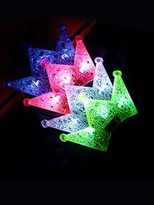 2件套LED发光生日皇冠，女士公主生日派对头饰，带灯，霓虹发光嘉年华和节日装饰，成人生日圣诞礼物