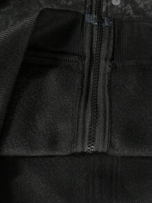 PAVTROS Bộ quần nỉ và áo hoodie có khóa kéo đính đá trang trí thường ngày cỡ lớn cho nam - màu đen - Xem 6