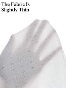 Vionelle Celure 大码女式甜美蕾丝边长袖 T 恤，修身款三扣休闲白色 T 恤上衣夏季 - 白色 - 查看 8