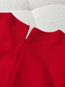 GlowEve CURVE Plus Size Women Elegant White Criss-Cross Tie Waist Double-Breasted Mini Dress, Summer