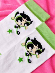 THE POWERPUFF GIRLS X SHEIN Women Crew Socks - Multicolor - View 4