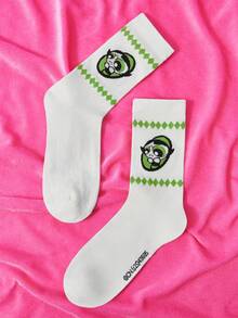 THE POWERPUFF GIRLS X SHEIN Calcetines tipo tripulación para mujer - Multicolor - Ver 3