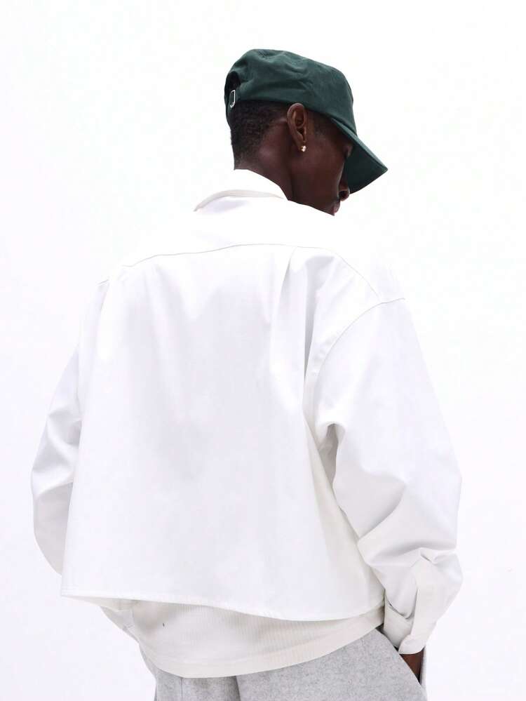 Long Sleeve Button Down Dress Shirt With Chest Pockets