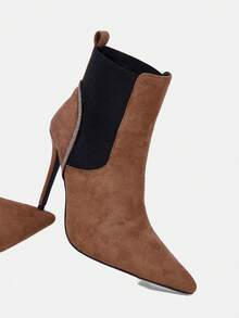 Women Solid Boots - Brown - View 2