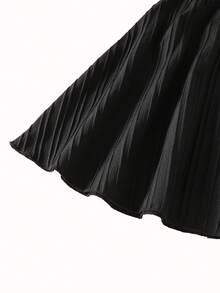 SHEIN 少女3D立体花卉装饰长袖上衣和裙子套装 - 彩色 - 查看 6