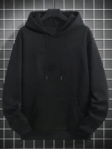 Sudadera con capucha para hombre, abrigo holgado y versátil con estampado de bandera estadounidense, ideal para vacaciones y viajes. - Negro - Ver 5