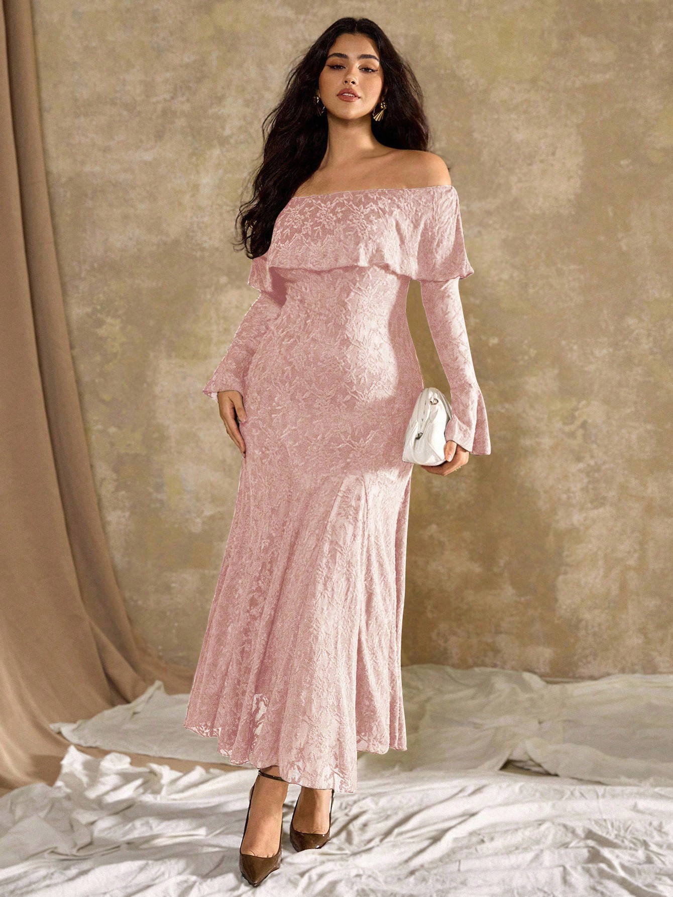 Roveilla فستان نسائي كاجوال بطراز فرنسي مقاس كبير،...