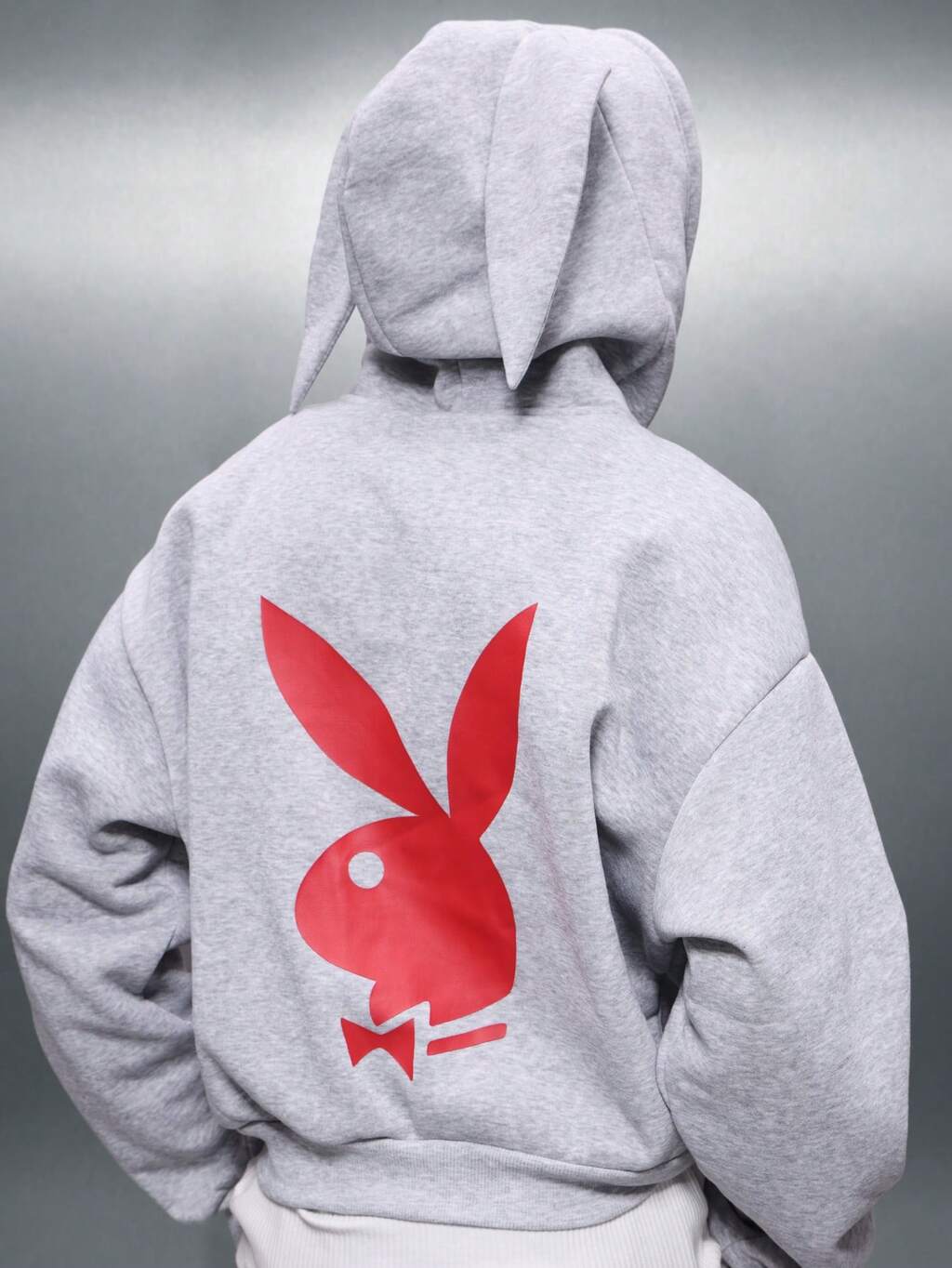 PLAYBOY X SUMWON Zip Up Hoodie With Bunny Logo Print