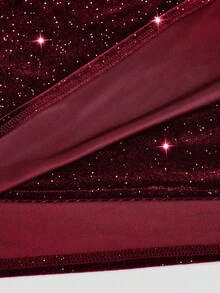 Sweetra Váy mini xếp ly thường ngày màu đen và kaki cỡ lớn, tôn dáng và đa năng - Màu Đỏ Sâu - Xem 5