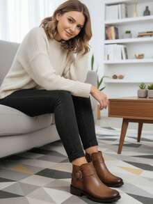 Women Ankle Boots & Booties - Camel - View 5